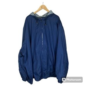 KingSize Men’s Navy Lined Windbreaker Jacket Big and Tall 5XLT